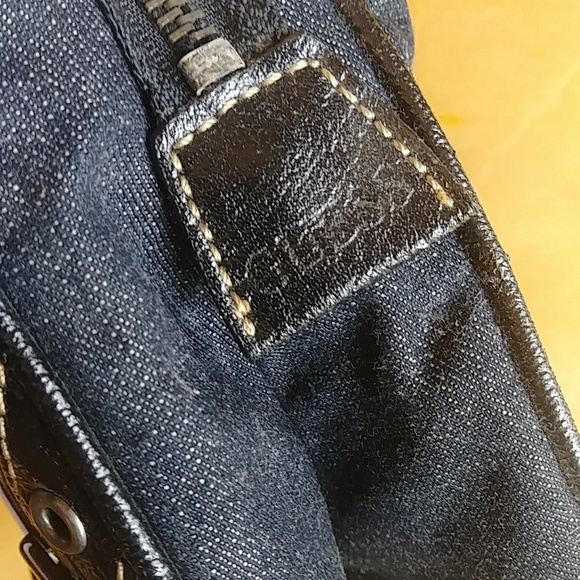 Y2K Guess denim jean satchel bag purse - Picture 7 of 10